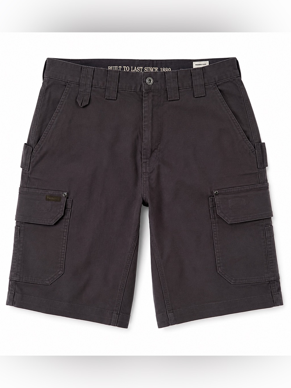 NWT Smith’s Workwear Duck Canvas Cargo Work Shorts 32 Dark Gray Relaxed